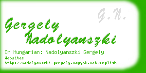 gergely nadolyanszki business card